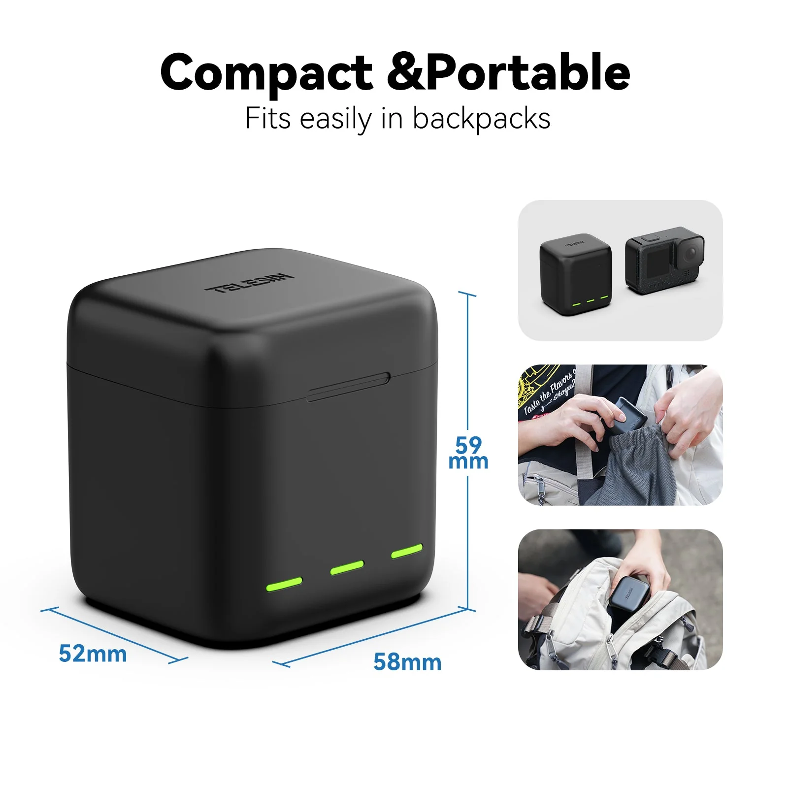 Charging Case with 2 Batteries for Hero 9-12 - Image 6